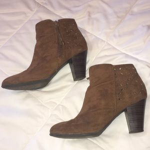 2/$20 size 8.5 brown booties